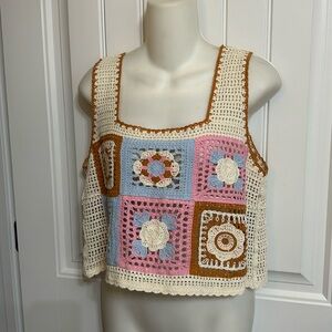 Nwots Chochet cropped Top M/L